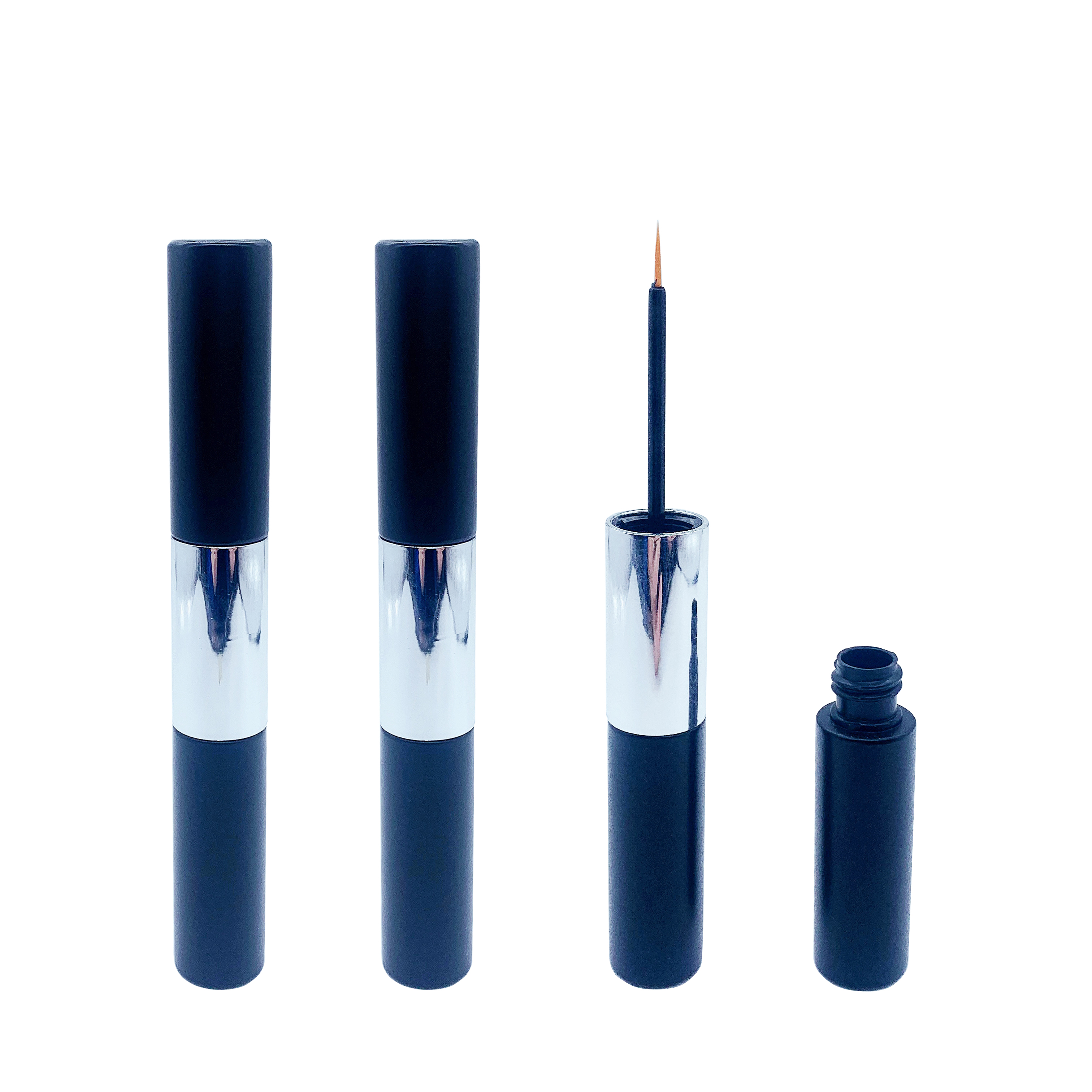 Оптовая продажа, Новая косметическая упаковка на заказ, Черная тушь для ресниц с двойной головкой, пустая туба для подводки, контейнер