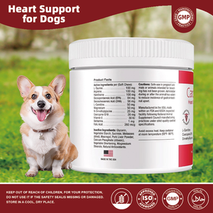Integratore per il Supporto Cardiaco dei Cani OEM all'Ingrosso, Formula Cardiovascolare con CoQ10, L-Taurina, L-Carnitina, 60 Compresse Masticabili, 270g - Product Image 3