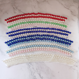 Sorority Accessory Pearl Jewelry Girl Gift Retro Women White Black Pearl Handmade pink green Collar <span class=keywords><strong>collana</strong></span> di <span class=keywords><strong>perle</strong></span> - Product Image 2