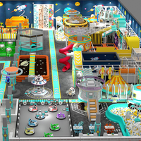 Aire de jeux intérieure pour enfants de grande taille, équipement de jeu souple avec jeux interactifs, grande capacité pour centre commercial, conception gratuite