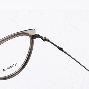 Titanium Oval Full Rim <b>Eyeglasses</b> Solid Color Unisex Lightweight Vision Correction <b>Frames</b> for Adults - Product Image 5
