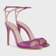 Sandales grande taille pour femmes à bride unique, bout rond, sexy, à bout ouvert, avec strass, talon fin et très haut - Product Image 3