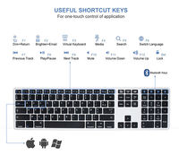Clavier Bluetooth AZERTY arabe multi-appareils OEM avec pavé numérique pour Samsung Galaxy Tab, PC, tablette, Android TV
