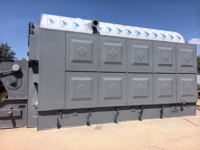 Chaudière à eau chaude horizontale au gaz de 2 tonnes en fonte avec système de contrôle automatique, origine Chine Xinjiang, pour bain public, ferme et usage civil