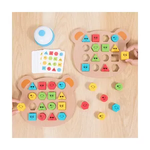 Vendita calda all'ingrosso bambini bambini montessori apprendimento educativo gioco di colori giocattoli educativi in legno per bambini piccoli