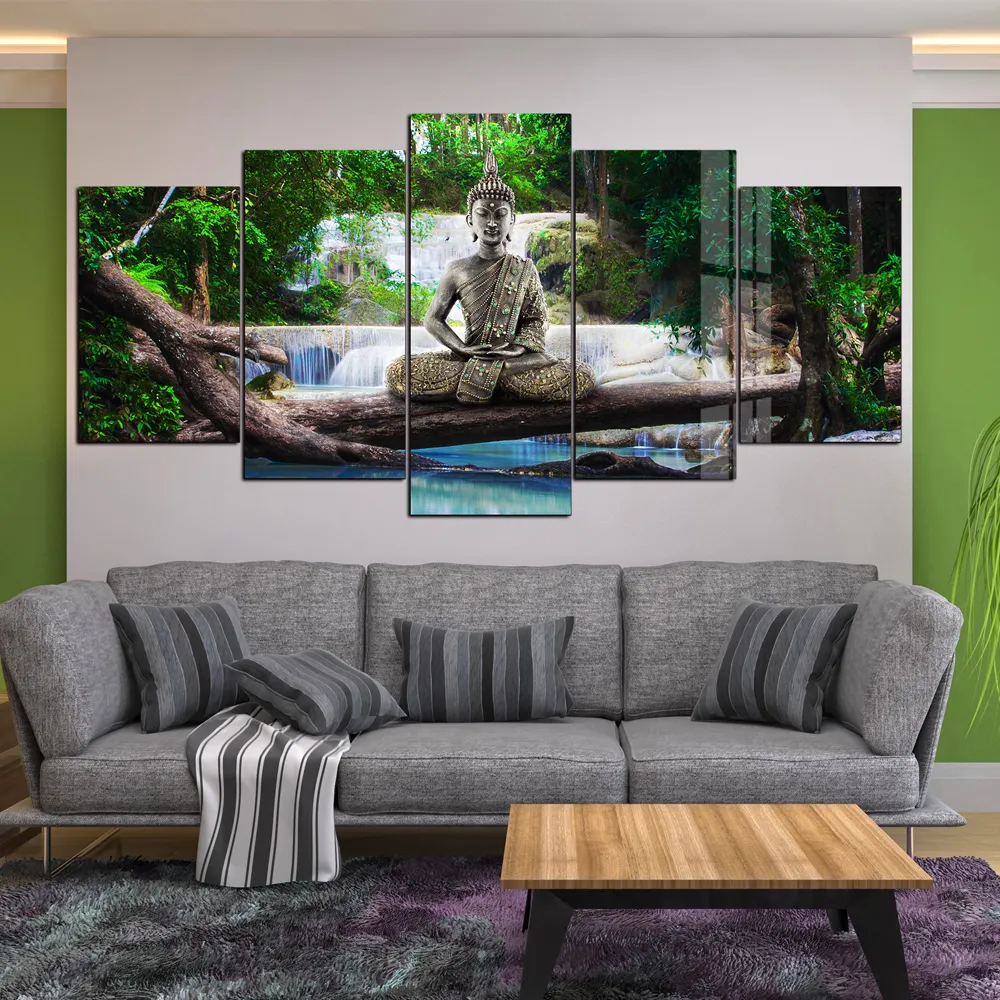 Home Decor Índia Senhor Deus Sai Baba Pictures Cartaz abstrato Cristal Porcelana deus indiano arte da parede decoração Buda lona pintura