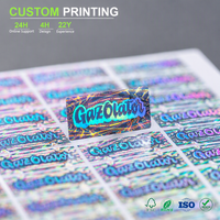 Autocollants holographiques personnalisés en PET, autocollants découpés en forme de mot avec impression graffiti pour ordinateurs portables, planches à roulettes et casques, OEM