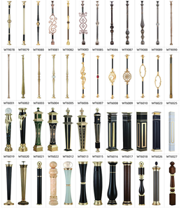 Top-Luxus-Innendekoration Aluminium legierung Post Black Gold Treppen pfosten - Product Image 6