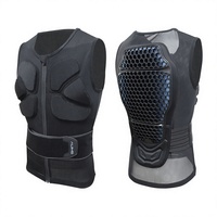 Gilet de protection corporelle en matériau TPV de niveau CE 2 avec fermeture éclair pour le ski, le VTT, le BMX, le snowboard, les accessoires de moto, la sécurité sportive