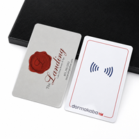 Carte de visite NFC personnalisable de haute qualité, interface RFID 13,56 MHz, étanche, impression offset CMYK, partage sur les réseaux sociaux