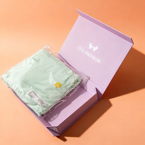 Bán Buôn Tùy Chỉnh Ít T Áo Sơ Mi Bao Bì Thời Trang Bìa Gấp Từ Hộp Dập Nổi Tái Chế Vật Liệu Miếng Bọt Biển Vớ - Product Image 1