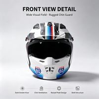 Casque de motocross modulaire avec masque facial détachable, visière double tout-terrain, coque ABS profonde, design aérodynamique ADV Cyberpunk