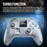 Manette de jeu sans fil Lenovo X01 la plus récente, triple mode BT 2,4G, manette filaire avec éclairage RVB programmable pour PC Switch