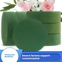 Mousses florales artisanales pour décoration de fleurs fraîches pour mariage, fête des Mères et Pâques, et pour la préservation de fleurs artificielles en seau cylindrique de type « Fortune Éternelle »