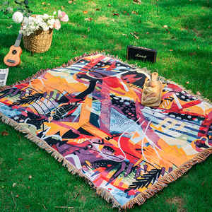 Couverture Tissée Façon <span class=keywords><strong>Tapisserie</strong></span> la Mieux Classée, Couvertures Lestées Personnalisées avec Nom, Style <span class=keywords><strong>Graffiti</strong></span>, Conception Personnalisée, N'importe Quel Motif sur Mesure - Product Image 2