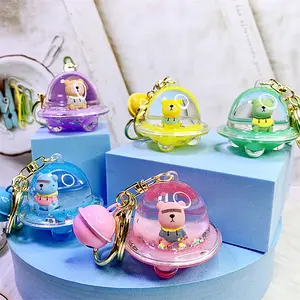 Phim Hoạt Hình Dễ Thương Nhờn Bạo Lực Gấu Tàu Vũ Trụ Nổi Chai Keychain Điện Thoại Mặt Dây Thời Trang Ba Lô Mặt Dây Keychain