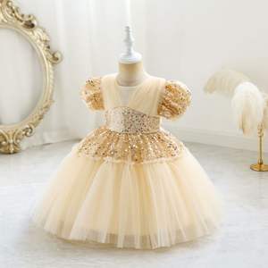 Abito da Damigella con Paillettes per Festa di Compleanno Bambine Costume da Principessa per Matrimonio e Cerimonie - Product Image 2