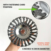 8 pouces avec kit d'outils Outil de jardin Tête de débroussailleuse Tondeuse à gazon Coupe-herbe Tête de désherbage Roue en fil d'acier Brosse de jardin