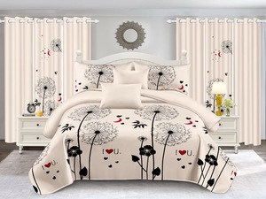 Luxe Goede Kwaliteit 9 Stuks Bedspreiding Set Katoen 9 Stuks <span class=keywords><strong>Bed</strong></span> Uitgespreid Met Gordijnen - Product Image 6