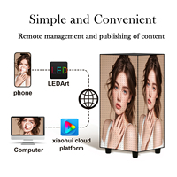 Schermo a LED per interni P1.86 che pubblicizza Mini cubo magico 960 * controllo Wifi 160*160mm personalizza lettore audio Video 3840Hz
