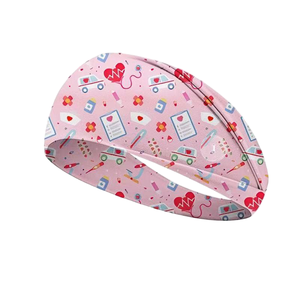 Bandeaux pour infirmières antidérapants, élastiques, protection des oreilles, uniforme médical, bandeaux de sport pour médecins, bandeaux avec bouton pour masque, large - Product Image 4