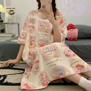 Vestiti estivi <span class=keywords><strong>da</strong></span> donna per la casa delle ragazze medio lunghi cartoni animati dolce vestito largo traspirante <span class=keywords><strong>camicia</strong></span> <span class=keywords><strong>da</strong></span> <span class=keywords><strong>notte</strong></span> a maniche corte vendita calda per - Product Image 5