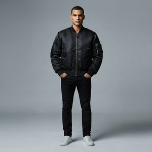 Blouson Bomber Personnalisé Greek Wear Sorority Products Entièrement Zippé avec Poignets Côtelés Vêtement d'extérieur Décontracté pour l'Université - Product Image 1