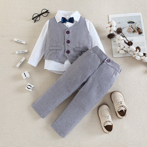 <span class=keywords><strong>Baby</strong></span> <span class=keywords><strong>Boy</strong></span> Kleding Geschikt Voor Doop Formal Party Jumpsuit <span class=keywords><strong>Set</strong></span> - Product Image 3