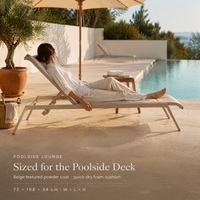 Chaise longue en aluminium à mailles, chaise longue d'extérieur, chaise longue de terrasse, mobilier moderne pour piscine, villa, hôtel
