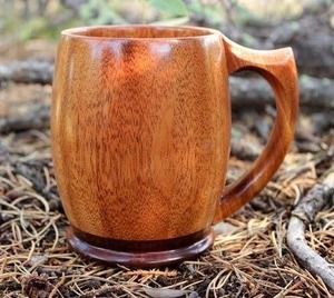 Tasse à café ou à thé en bois massif rustique, faite à la main, de qualité export, pour la cuisine et la décoration intérieure, en vente - Product Image 4