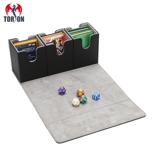 Boîte de rangement pour cartes à collectionner Torson 240+ 3-en-1 en cuir et acrylique, pour cartes anime, Yugioh et cartes en plastique, pour le rangement et la jeu - Product Image 1