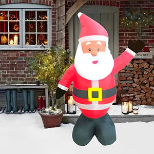 8 pies <span class=keywords><strong>babbo</strong></span> Natale gonfiabile Navidad inflable decoración negro Santa Claus figuritas inflables para fiestas Navidad 2023 - Product Image 3