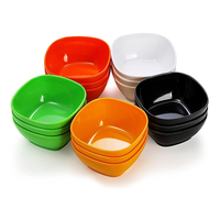 Vente en gros Ensemble de bols carrés en mélamine personnalisés Bol à salade incassable Récipient pour sauce soja
