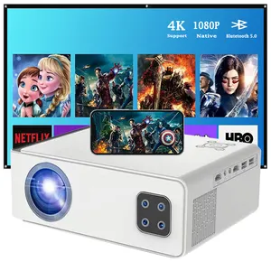 Alicsd 1080P 프로젝터 4K 지원 미니 프로젝터 영화 프로젝터 TV 스틱 스마트 폰/HDMI/USB/AV와 호환