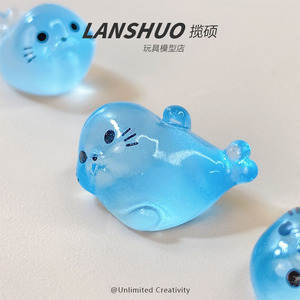 Figura de Sello Mini Lanshuo, Resina Azul, Adorno DIY, Modelo de Juguete - Product Image 1