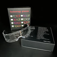 T-Worthy Cool Luminous LED Light up Lunettes en acrylique Colorful Glowing Flashing pour Halloween Party for Nightclub DJ Dance