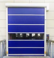 Porte rapide en PVC pour salle de lavage auto en libre-service, volet roulant électrique avec télécommande, bouton de commande, porte de magasin d'usine moderne antivol