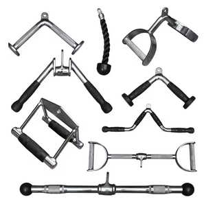 Ensemble d'accessoires pour machine à câble : Barre de tirage vertical, <span class=keywords><strong>Corde</strong></span> triceps, Poignée de rame, Barre de préhension pour la musculation du dos, des bras et de la poitrine - Product Image 2