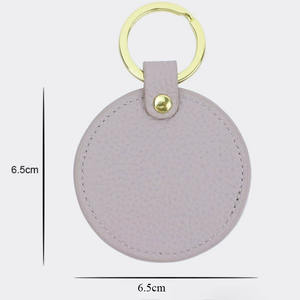 Llavero Redondo de Cuero PU, Colgante Creativo para Bolsos, Elegante y Portátil, Adorno para Llaves, Regalos Promocionales para Mujeres - Product Image 6