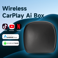 Adaptateur CarPlay sans fil portable Android 14 avec prise en charge GPS, connectivité USB/Bluetooth, boîte intelligente AI 64 Go
