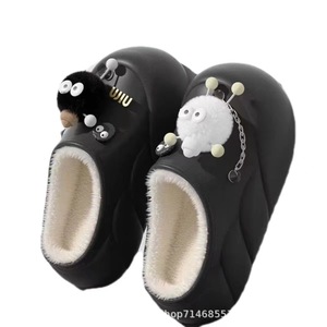 Botas de invierno para mujer, estilo cáscara de bola de carbón, con tacón cerrado, para exterior e interior, forradas con piel sintética, gruesas, cálidas y antideslizantes. - Product Image 5