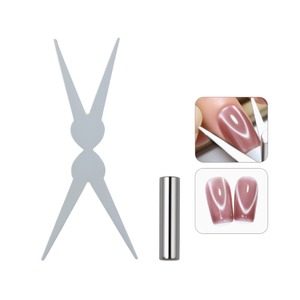 Aimant double tête effet œil de chat français. Méthode simple et facile <span class=keywords><strong>pour</strong></span> réaliser des ongles effet œil de chat. Outils de décoration d'ongles faciles à utiliser. - Product Image 1