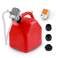 Bomba de Transferencia de Combustible Eléctrica Portátil Autocebante TOUKOO FTP001-02, 3V DC, Manguera de Plástico de 6 pies, 2.4 Galones/Min, para Servicio de Gasolina y Aceite