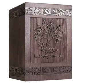 Caixa de Crematório de Madeira de Luxo Ecológica de Alta Qualidade Estilo Moderno para Cinzas de Gatos e Cães, Robusta e Durável - Product Image 1