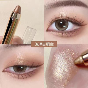 <span class=keywords><strong>Maquillaje</strong></span> de ojos perezosos de alta calidad, 6 colores, resaltador, Pluma de sombra de ojos, barra de sombra de ojos de doble cabeza, pluma resaltadora, Stock de fábrica - Product Image 3