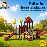 Manèges de parc d'attractions extérieur, balançoires pour tout-petits, toboggan en plastique, équipement de jardin éducatif en acier
