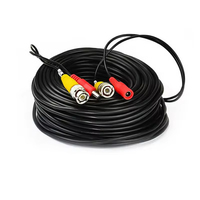 Câble BNC en Cuivre Sans Oxygène, Câble Vidéo d'Alimentation BNC Blindé pour Système de Surveillance CCTV DVR, Utilisation pour Caméra de Sécurité