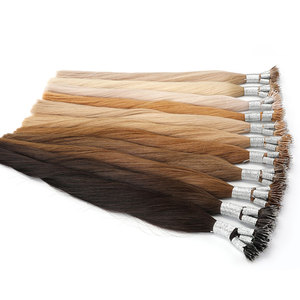 Extensions de cheveux naturels Remy brun moyen, Micro Link, avec perles Nano, anneau - Product Image 2