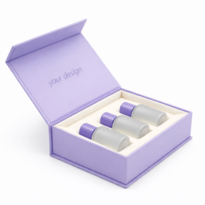 กล่องเครื่องสำอางพับได้แม่เหล็กสีชมพูพรีเมียม บรรจุภัณฑ์หรูหราสำหรับน้ำหอม เครื่องสำอาง ผลิตภัณฑ์ดูแลผิว และชุดของขวัญความงาม - Product Image 1