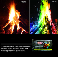 Changement de couleur pour le camping, flamme artificielle arc-en-ciel magique, flamme colorée, flamme de feu de joie colorée